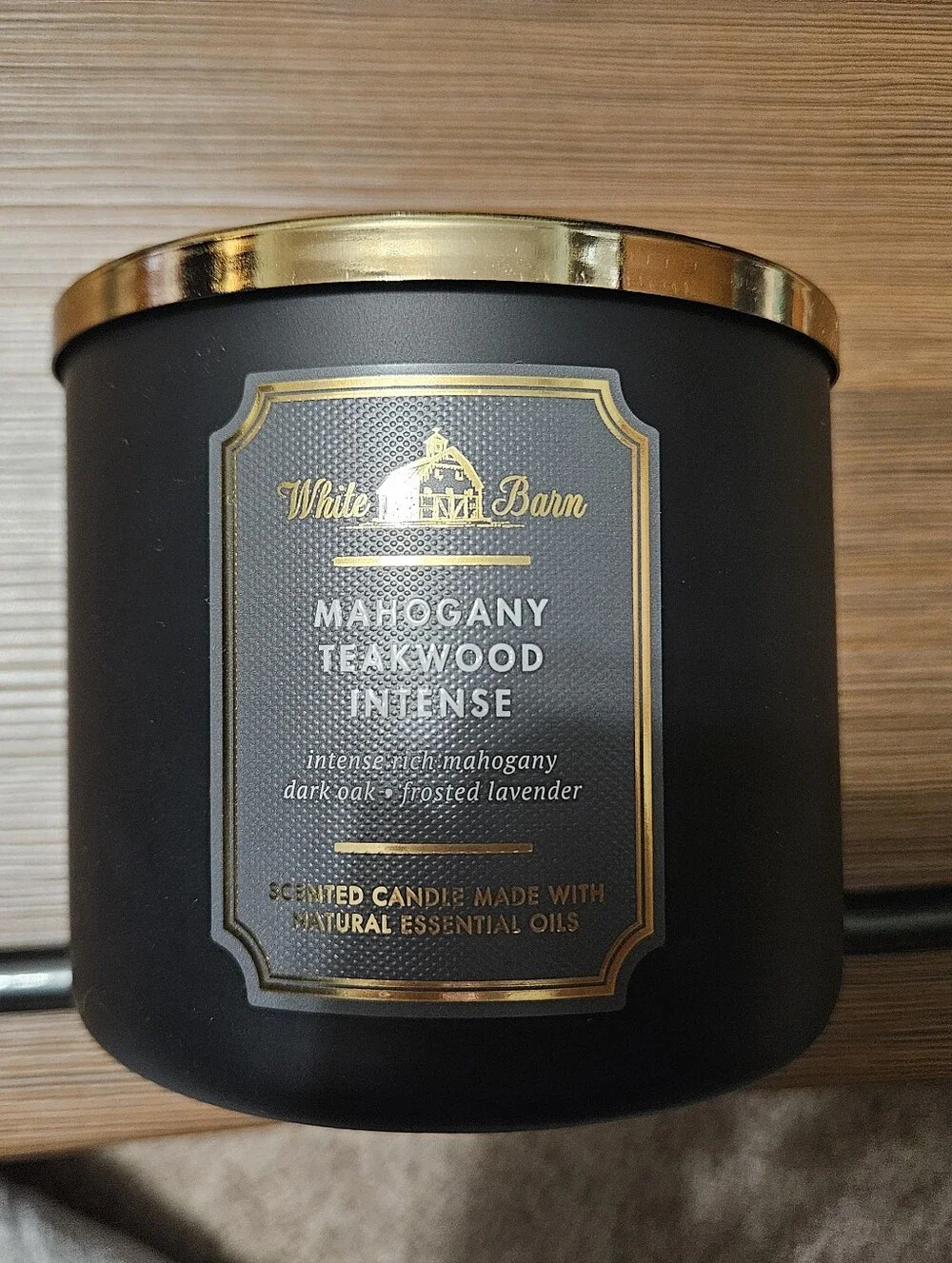 White Barn Black and Gold Candle